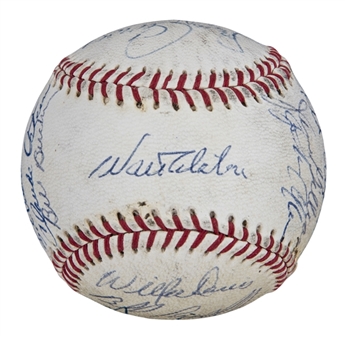 1971 Los Angeles Dodgers Team Signed Baseball With 19 Signatures Including Alston, Sutton & Garvey (JSA)